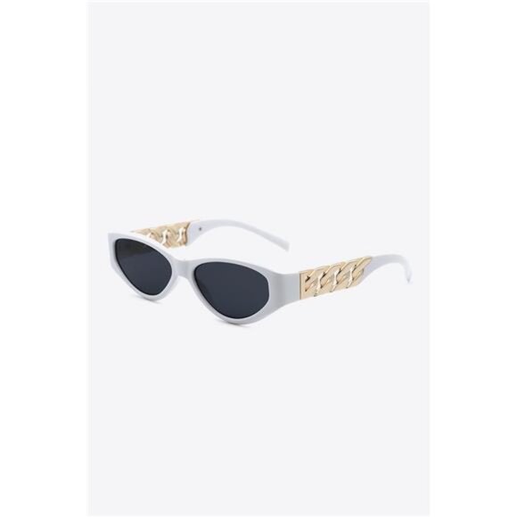 Accessories - Chain Detail Temple Cat Eye Sunglasses